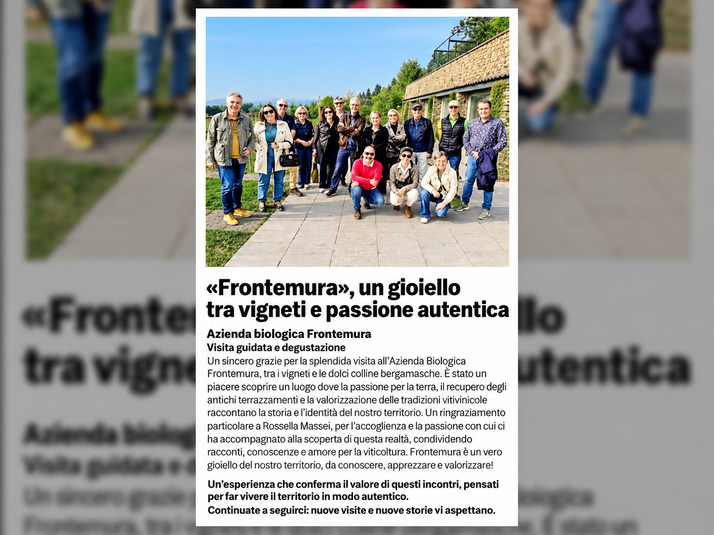 “Frontemura”, un gioiello tra vigneti e passione autentica – Pubblicazione del 28 Ottobre 2026